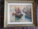 Ancien Tableau Marine Huile Sur Toile Voiliers