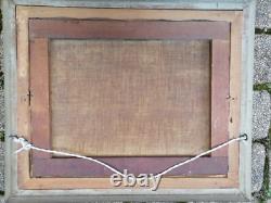 Ancien Tableau Marine Huile Sur Toile Voiliers
