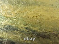 Ancien Tableau Meules de Foin Peinture Huile Antique Oil Painting Ölgemälde
