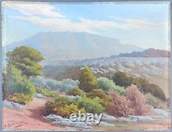 Ancien Tableau Montagne Sainte-Victoire Peinture Huile Antique Oil Painting