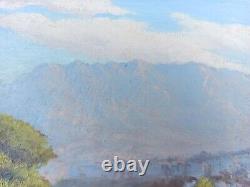 Ancien Tableau Montagne Sainte-Victoire Peinture Huile Antique Oil Painting