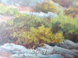 Ancien Tableau Montagne Sainte-Victoire Peinture Huile Antique Oil Painting