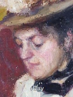Ancien Tableau Nina Simonovich (1878-1958) Peinture Huile Antique Oil Painting