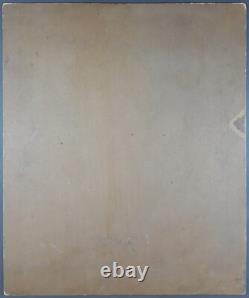 Ancien Tableau Nu Assis Peinture Huile Nu Antique Oil Painting Woman Nude