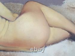 Ancien Tableau Nu Couché Marc-Olivier Grégoire (1897-1991) Peinture Painting