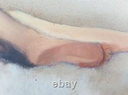 Ancien Tableau Nu Couché Marc-Olivier Grégoire (1897-1991) Peinture Painting