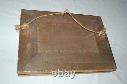 Ancien Tableau Paysage, homme Peinture, huile Antique Oil Painting signée L. M