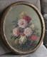 Ancien Tableau Peinture Fleurs Sign&eacute;