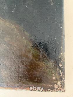 Ancien Tableau Peinture HST Portrait Homme à Lunettes Deutscher Maler 1930's