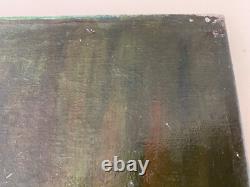 Ancien Tableau Peinture HST Portrait Homme à Lunettes Deutscher Maler 1930's