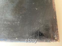 Ancien Tableau Peinture HST Portrait Homme à Lunettes Deutscher Maler 1930's
