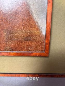 Ancien Tableau Peinture Huile Juan Castilla Portrait Femme Indigène Amérique