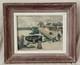 Ancien Tableau Peinture Huile Panneau René Leforestier Port De Pêche Bretagne
