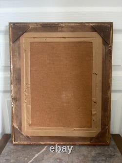 Ancien Tableau Peinture Huile Portrait Viel Homme Vieillard Signé TONY CARDELLA