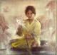 Ancien Tableau Peinture Huile Sur Toile Jeune Fille Sign&eacute;