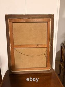 Ancien Tableau Peinture Huile Toile Source d'Après Ingres Nymphe Cruche