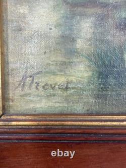 Ancien Tableau Peinture Huile sur toile signature à identifier