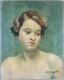 Ancien Tableau Portrait de Femme Angelo Giorgetti Peinture Huile Oil Painting