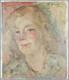 Ancien Tableau Portrait de Femme Otto Gebühr 1946 Peinture Huile Oil Painting
