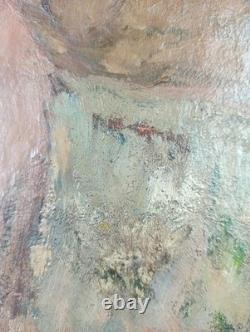 Ancien Tableau Portrait de Femme Otto Gebühr 1946 Peinture Huile Oil Painting