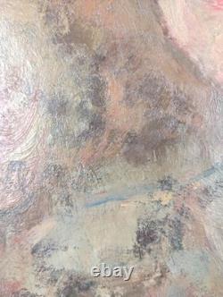 Ancien Tableau Portrait de Femme Otto Gebühr 1946 Peinture Huile Oil Painting