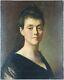 Ancien Tableau Portrait de Femme Peinture Huile Oil Painting Woman Portrait