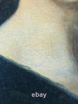 Ancien Tableau Portrait de Femme Peinture Huile Oil Painting Woman Portrait