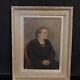 Ancien Tableau Portrait de Femme Peinture Huile Toile Oil Painting Lady Woman