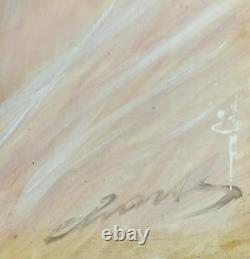 Ancien Tableau Portrait de Jeune Femme Peinture Huile Oil Painting Woman Lady