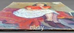 Ancien Tableau René Aubert (1894-1977) Peinture Huile Femme Oil Painting Woman