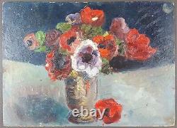Ancien Tableau René Aubert (1894-1977) Peinture Huile Femme Oil Painting Woman