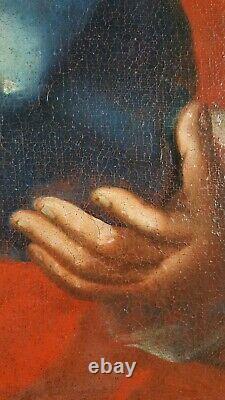 Ancien Tableau Salvator Mundi Peinture Huile Antique Oil Painting Dipinto Olio