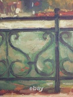 Ancien Tableau Scène de Vie à Paris Peinture Huile Oil Painting Impressionism