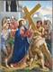 Ancien Tableau Simon de Cyrène aide Jésus Peinture Huile Oil Painting Jesus