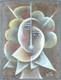 Ancien Tableau Visage Peinture Huile Toile Oil Painting Original Cubism Face