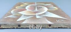 Ancien Tableau Visage Peinture Huile Toile Oil Painting Original Cubism Face