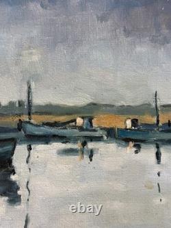 Ancien Tableau bateau de Pêche au port du Barcarès, Pyrénées Orientale Ternais