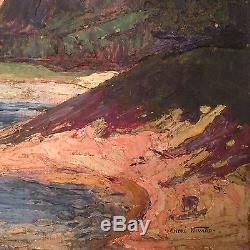 Ancien Tableau impressionniste NIVARD (1880-1969) Paysage de Montagne Huile