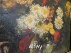 Ancien grand tableau, Nature Morte, huile sur toile