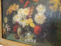 Ancien grand tableau, Nature Morte, huile sur toile