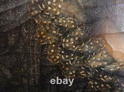 Ancien portrait de dame tableau femme peinture huile sur toile 18èm 54CM X 46CM