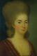 Ancien tableau 18 ème portrait de jeune femme Dame de qualité costume louis XVI