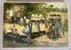 Ancien tableau Bretagne breton sc&egrave;ne anim&eacute;e paysage marine peinture XIX 1900 hst