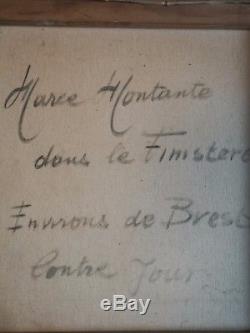 Ancien tableau, HST, Marine, signé Pierre Godar, Finistère, Brest, début XXème
