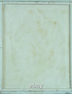 Ancien tableau Nature Morte Vase fleur expressionniste 1963 signé Crouzil