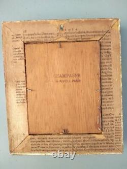 Ancien tableau Peinture Miniature portrait scène galante