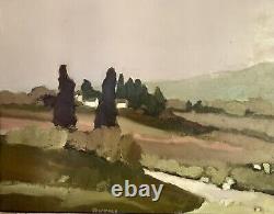 Ancien tableau XX huile paysage impressionnisme signé Charles RUTILI (1939)