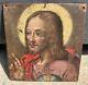 Ancien tableau huile cuivre portrait du christ XVIe ecole francaise