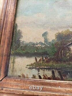 Ancien tableau huile sur bois BON ÉTAT TRES BELLE PEINTURE