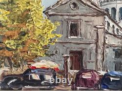 Ancien tableau huile sur panneau signé Robert Mas Paris Montmartre Dauphine